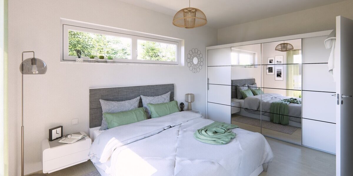 Helles Schlafzimmer mit Stil